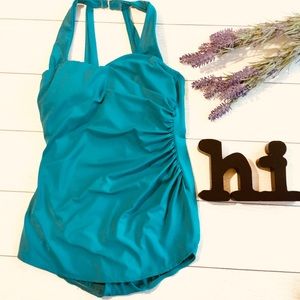 Turquoise Miraclesuit one piece swimsuit